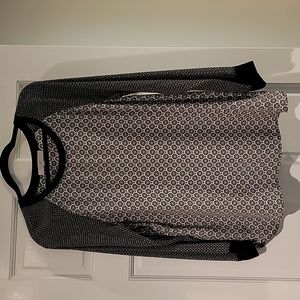 Loft top, sz medium, black/cream